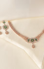 VELISEA Emerald Crystal Necklace & Earrings Set | Premium Statement Jewellery