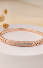 VELISEA Rose Gold-Plated Bangle Bracelet for Women | Premium Lightweight Designer Jewellery