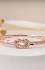 VELISEA Rose Gold-Plated Bangle Bracelet for Women | Premium Lightweight Designer Fashion Jewellery
