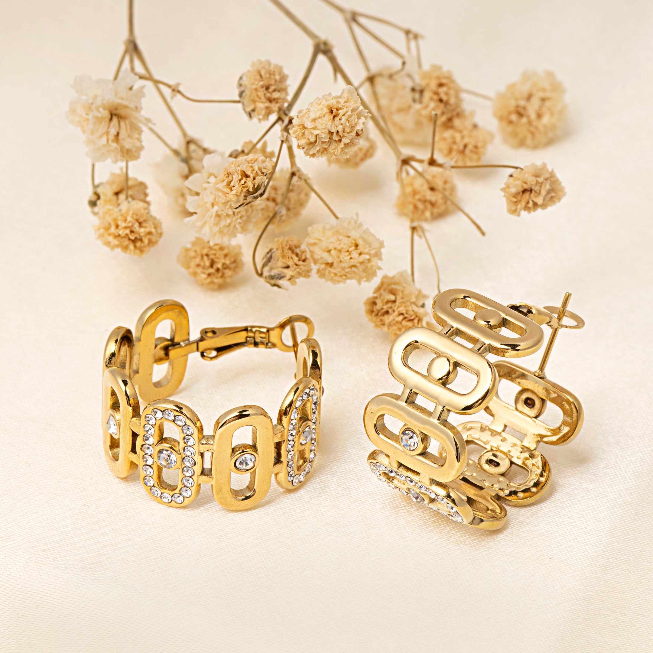 VELISEA Signature Hoop Earrings | Premium Gold-Plated Designer Jewellery