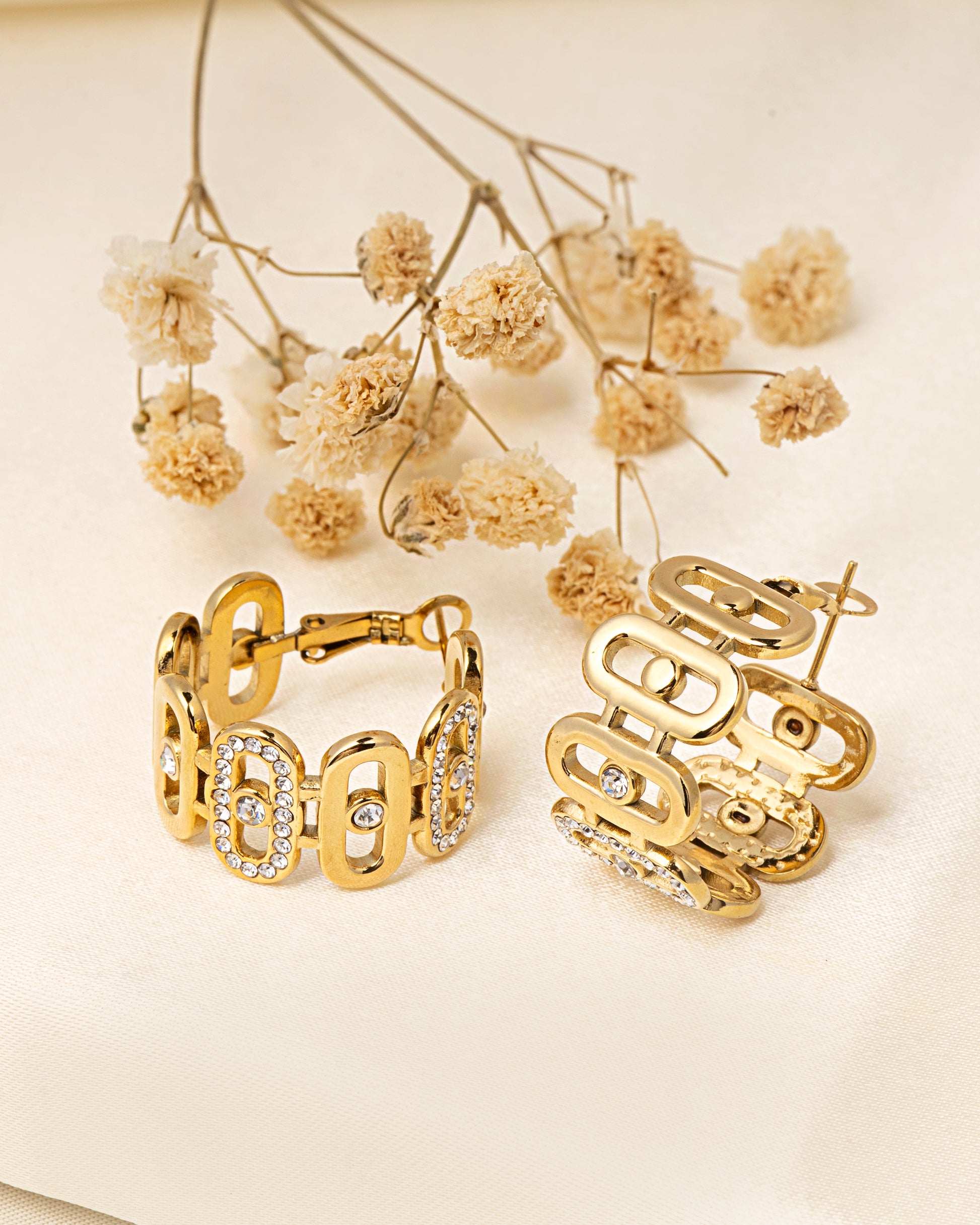 VELISEA Signature Hoop Earrings | Premium Gold-Plated Designer Jewellery