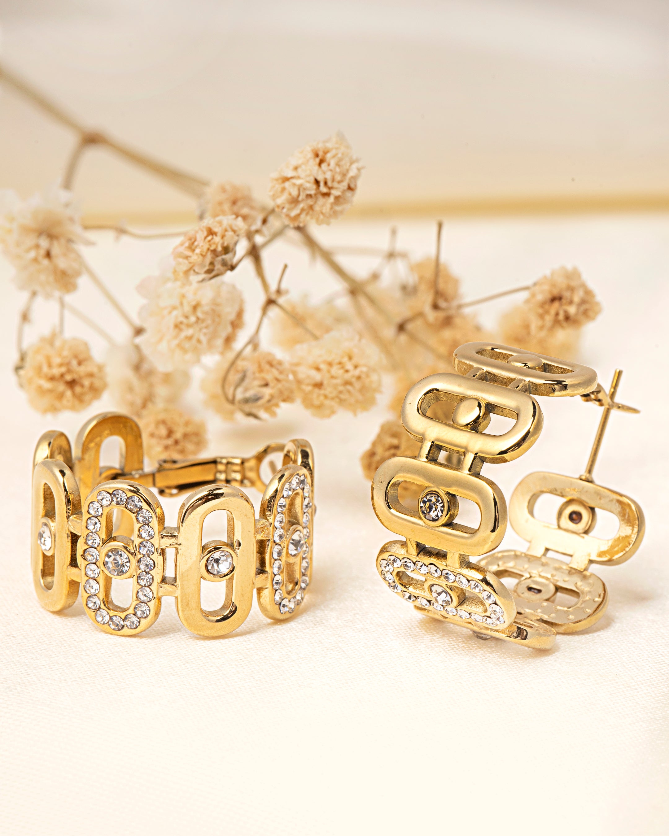 VELISEA Signature Hoop Earrings | Premium Gold-Plated Designer Jewellery