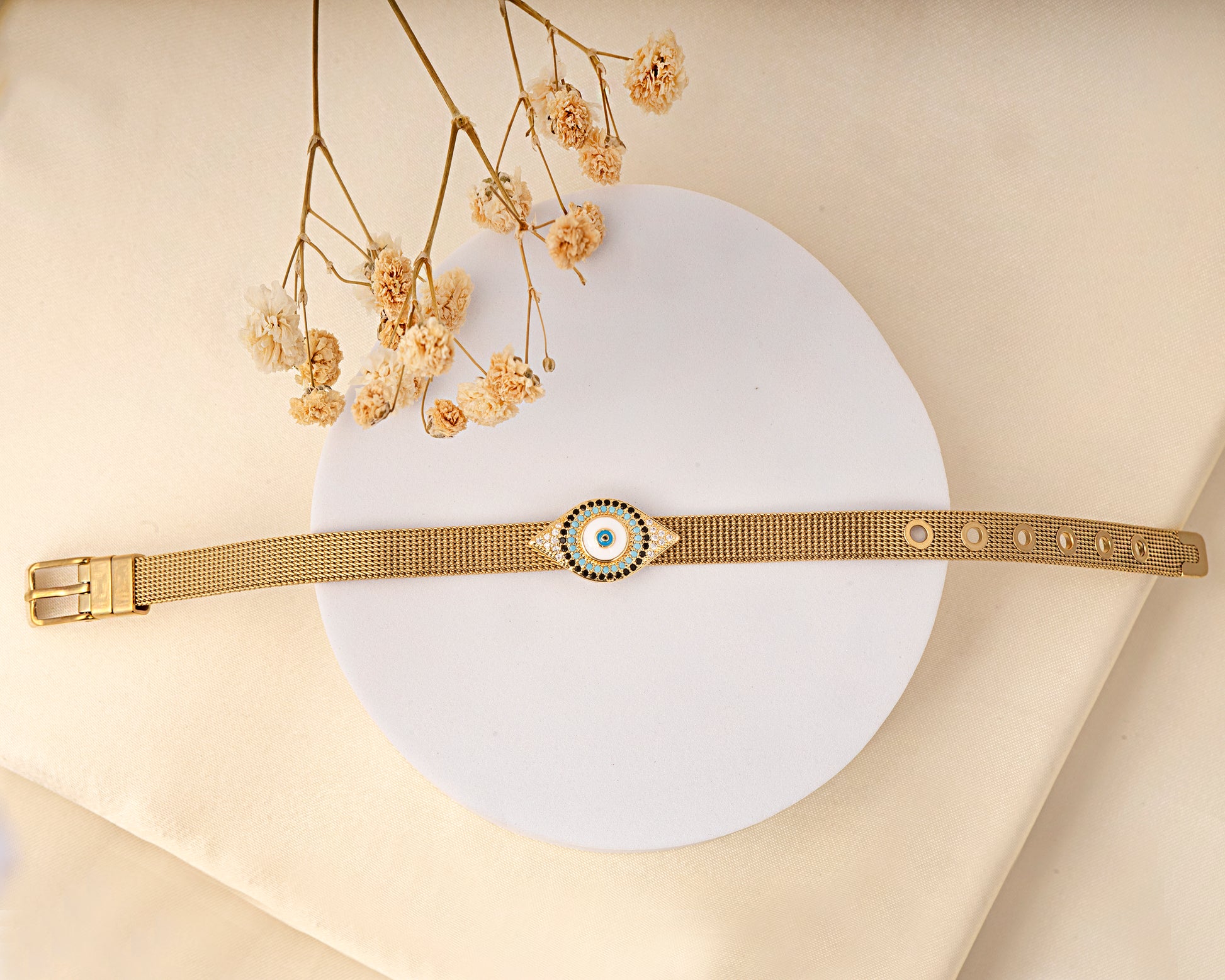 VELISEA Gold-Plated Evil Eye Bracelet Set for Women | Premium Designer Fashion Jewellery