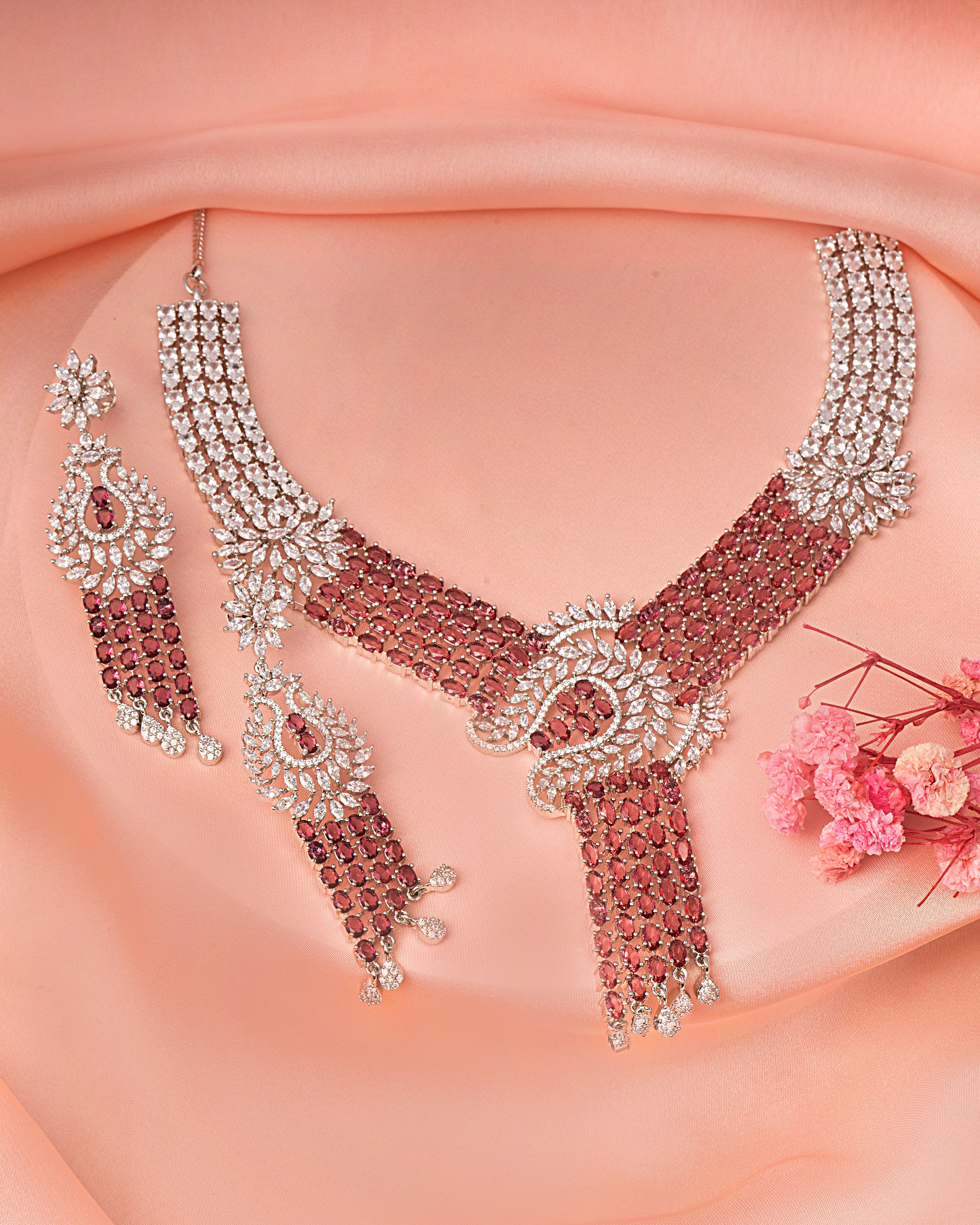 VELISEA Emerald Royale Collection – Premium Emerald Zirconia Necklace & Earrings
