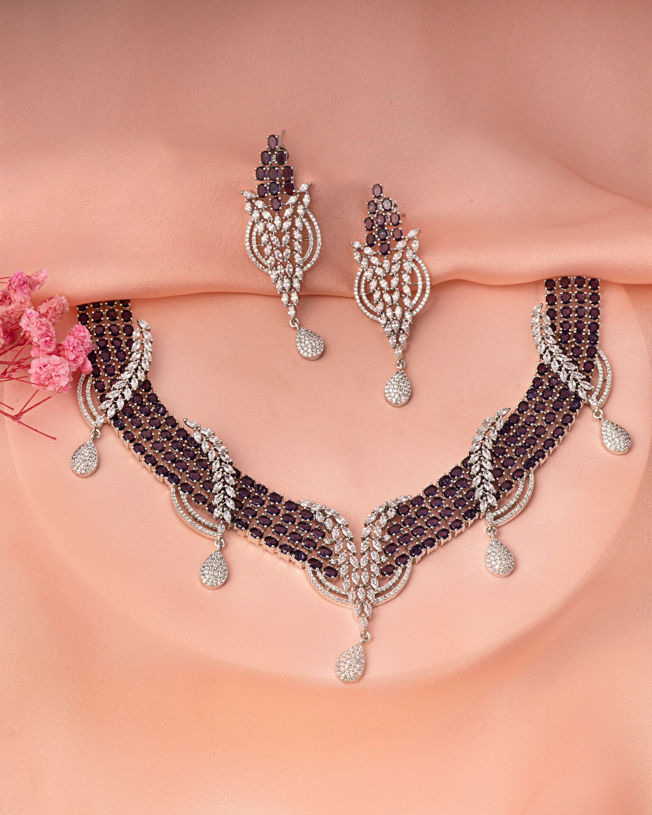 VELISEA Premium Statement Necklace Set | Contemporary Western Jewellery
