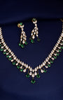 VELISEA Royal Emerald Necklace Set | Premium Party Wear Jewellery for Women