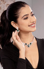 VELISEA Emerald Elegance Necklace & Earrings Set | Luxury Zirconia Collection